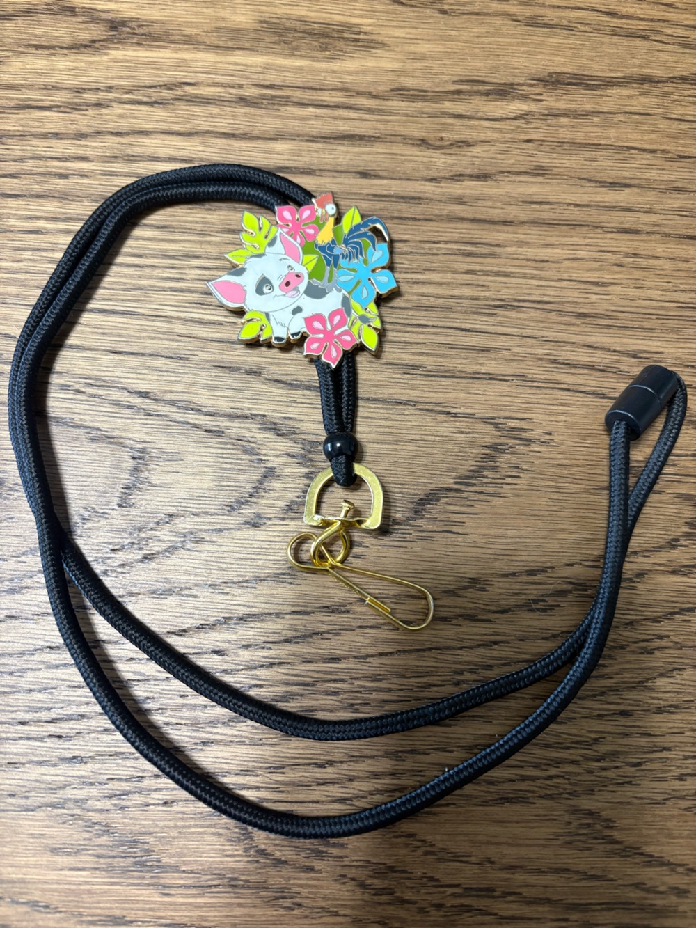 Moana cast member Lanyard Necklace - Black Cord